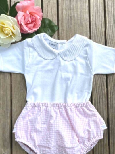 Bloomer bébé fille vichy – Rose