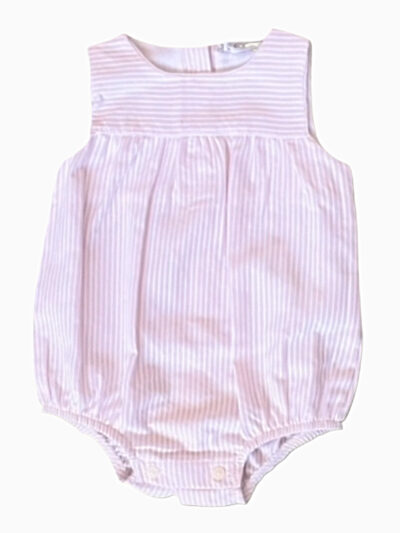 Barboteuse bébé fille rayée – Rose pâle