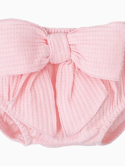 Bloomer bébé fille à noeud – Rose