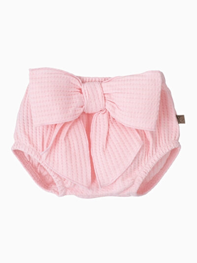Bloomer bébé fille à noeud – Rose