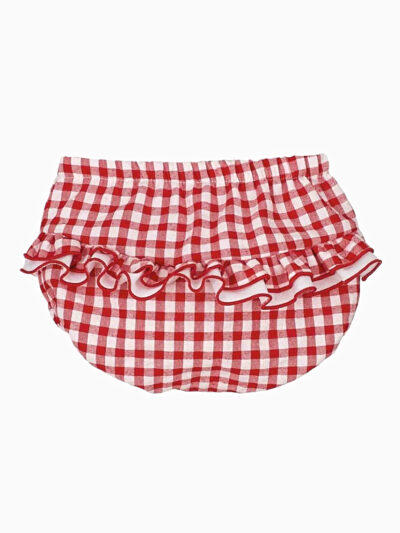Bloomer bébé fille vichy – Rouge