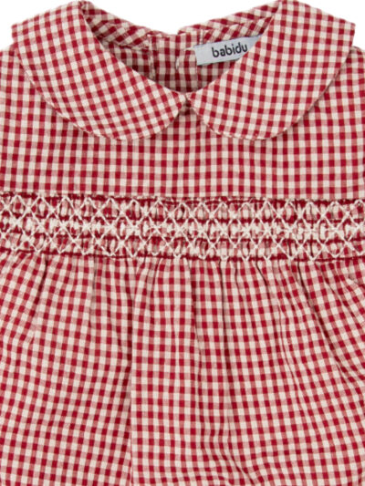 Blouse bébé fille vichy – Rouge