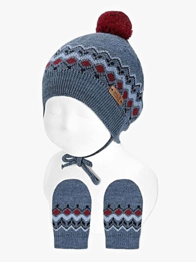 Baby Hat and Mittens Set – Storm Blue