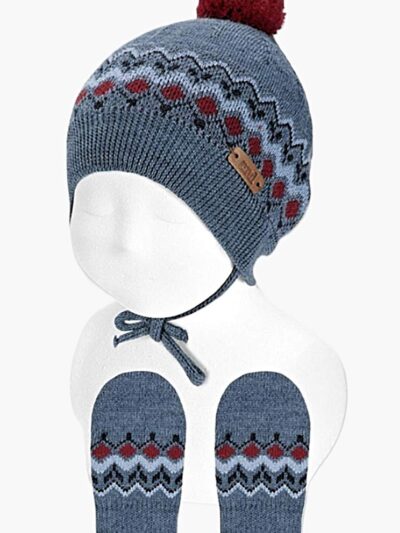 Baby Hat and Mittens Set – Storm Blue