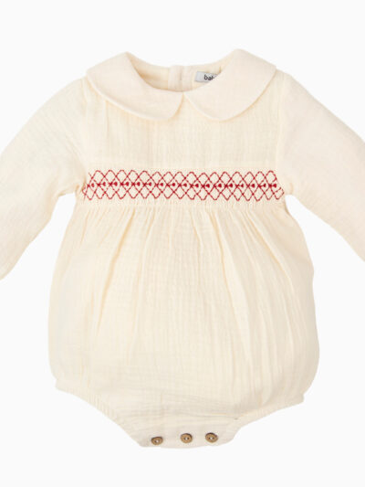 Barboteuse bébé élégante – Crème