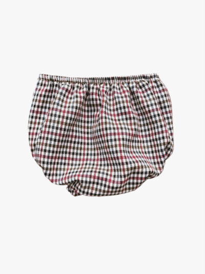 Bloomer bébé mixte tartan – Bordeaux