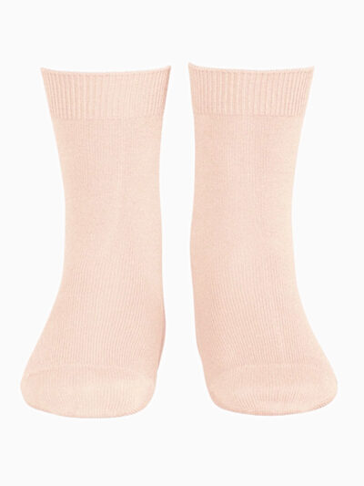 Chaussettes bébé courtes unies – Nude