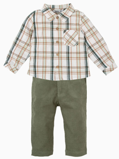 Pantalon bébé garçon en velours côtelé – Vert