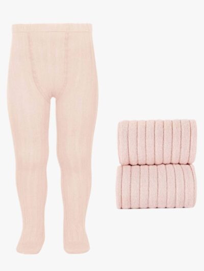 Collant bébé côtelé – Nude