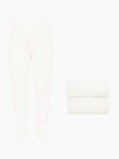 Collant bébé uni – Crème