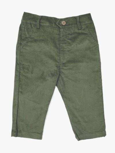 Pantalon bébé garçon en velours côtelé – Vert