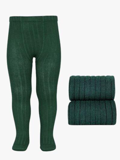 Collant bébé côtelé – Vert sapin