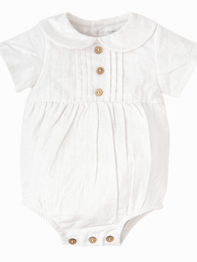 Barboteuse de cérémonie – Blanc