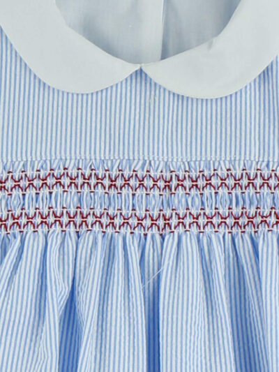 Barboteuse bébé mixte traditionnelle – Bleu/blanc