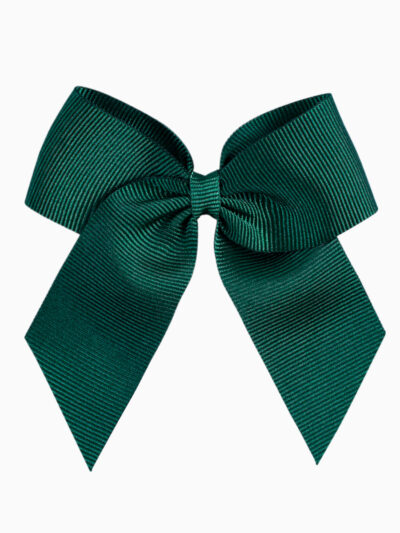 Pasador con lazo de grosgrain – Verde oscuro