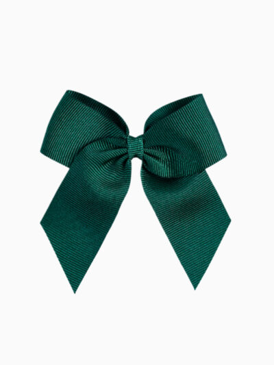 Pasador con lazo de grosgrain – Verde oscuro