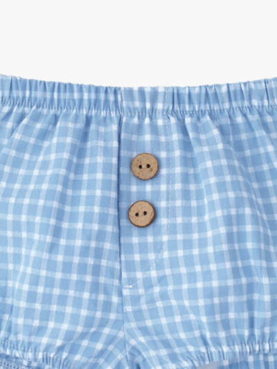 Bloomer bébé garçon à carreaux – Bleu ciel