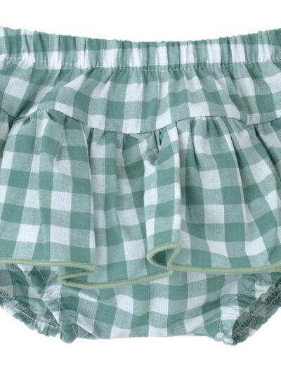 Bloomer bébé fille à carreaux vichy – Vert