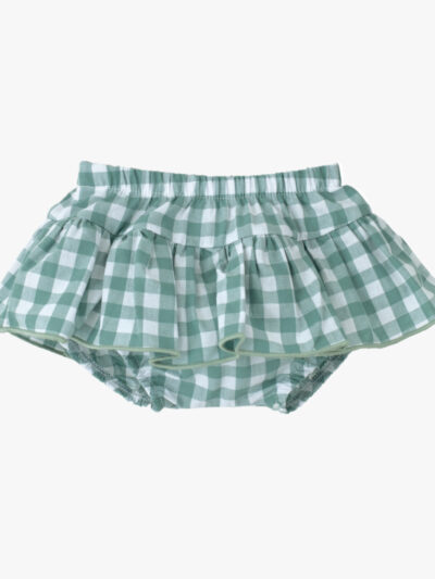 Bloomer bébé fille à carreaux vichy – Vert