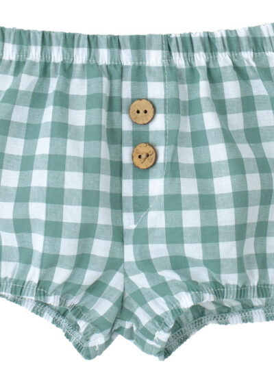 Bloomer bébé garçon à carreaux vichy – Vert