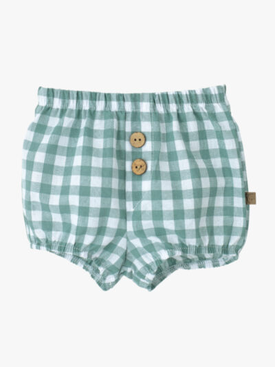 Bloomer bébé garçon à carreaux vichy – Vert