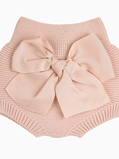 Bloomer bébé fille à noeud – Nude