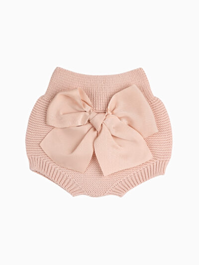 Bloomer bébé fille à noeud – Nude