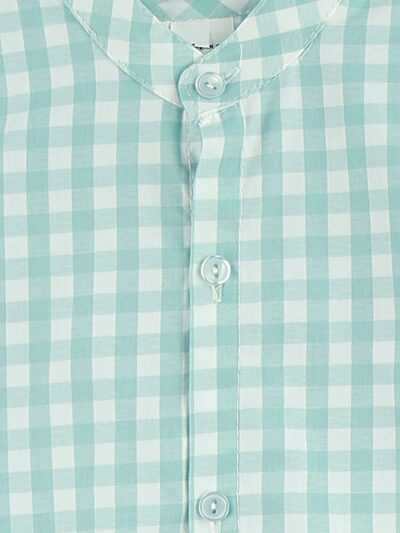 Camisa de cuadros para niño – Turquesa