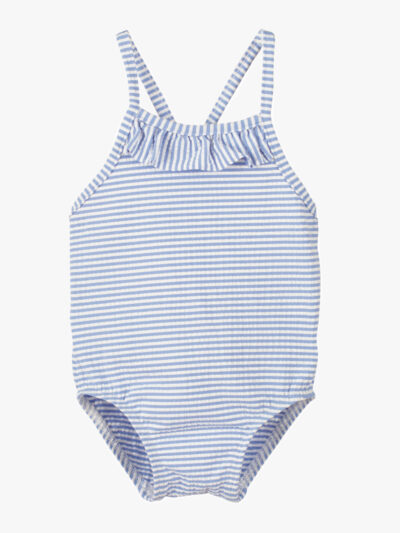 Bañador de una pieza para niña – Azul celeste