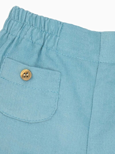 Pantalon bébé fille en velours côtelé – Bleu clair
