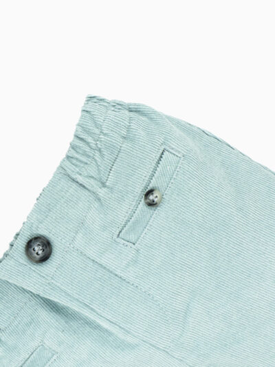 Pantalon bébé mixte en velours côtelé – Menthe
