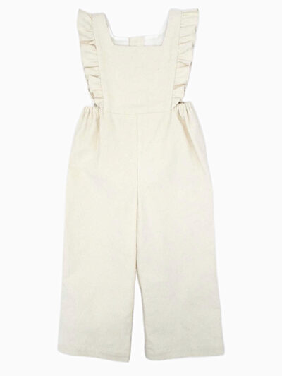 Girls’ Corduroy Jumpsuit – Cream
