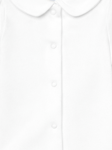 Body de naissance manches courtes à col – Blanc
