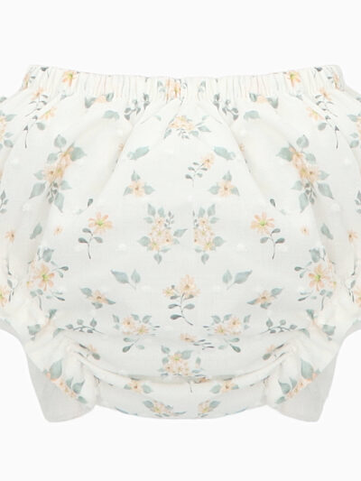 Bloomer bébé fille à petites fleurs – Blanc