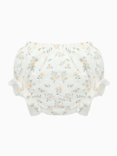 Bloomer bébé fille à petites fleurs – Blanc