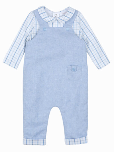 Mono bebé con efecto peto – Azul