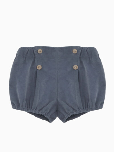 Bloomer bébé garçon en velours côtelé – Bleu
