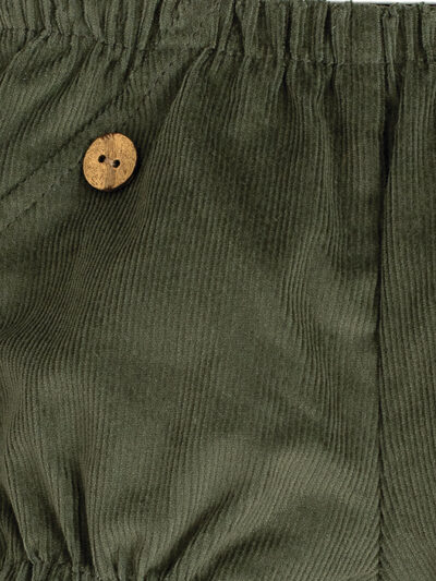 Bloomer bébé garçon velours côtelé – Vert foncé