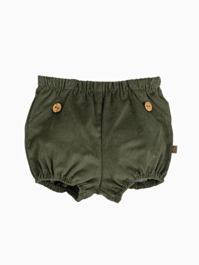 Bloomer bébé garçon velours côtelé – Vert foncé