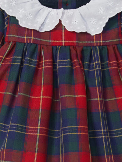 Conjunto de vestido y braga escocesa – Rojo