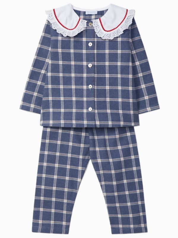Pyjama Enfant à Carreaux - Ensemble Coton Doux - Garçons Et Filles - Confort Nuit & Vacances