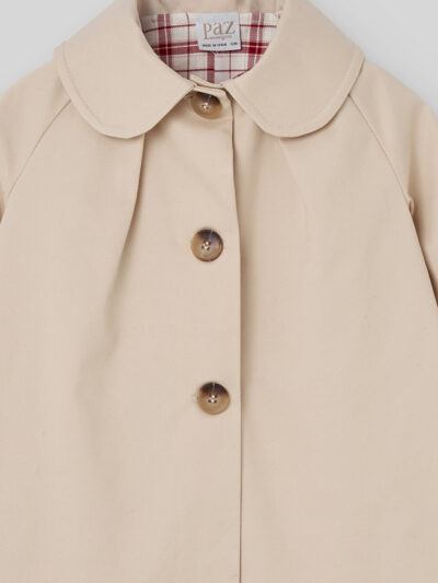 Manteau bébé fille effet « trench-coat » – Beige