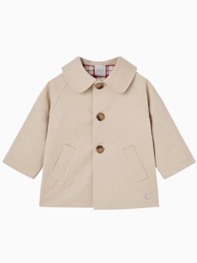 Veste bébé garçon effet « trench-coat » – Beige