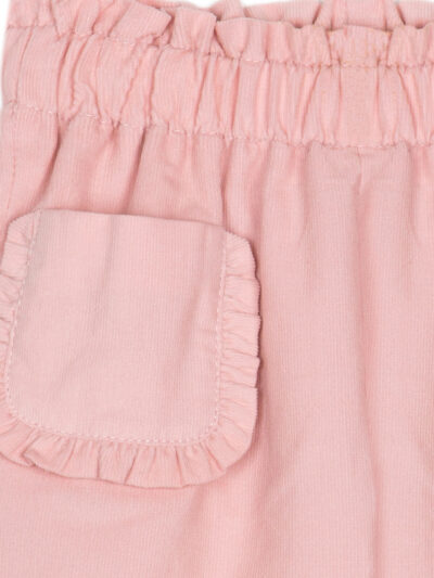 Pantalon bébé fille en velours côtelé – Rose