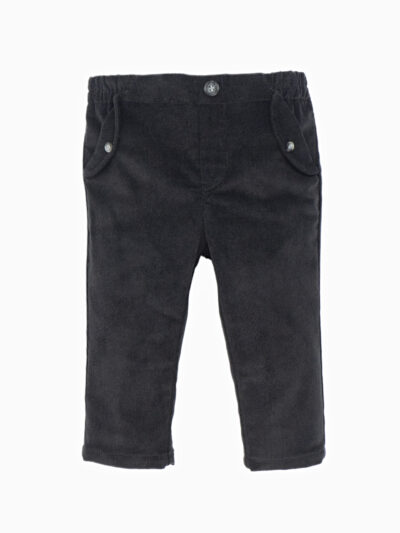 Pantalon bébé en velours côtelé – Gris