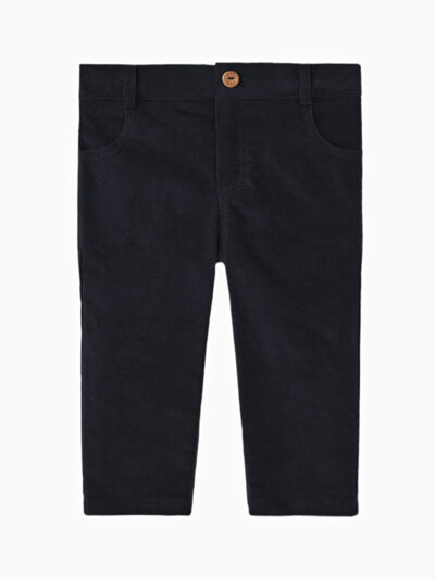 Pantalon bébé en velours côtelé – Bleu marine