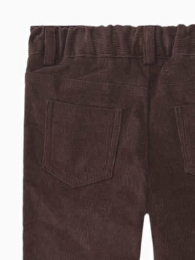 Pantalon bébé en velours côtelé – Marron