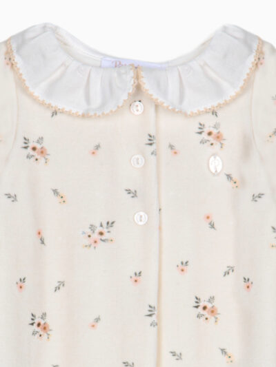 Pyjama velours bébé fille – Beige