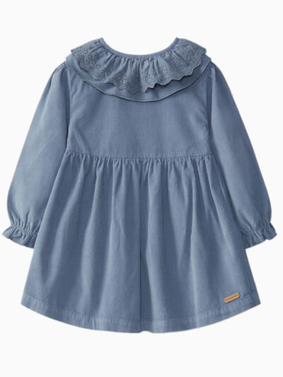 Girl’s Micro-Corduroy Dress – Blue
