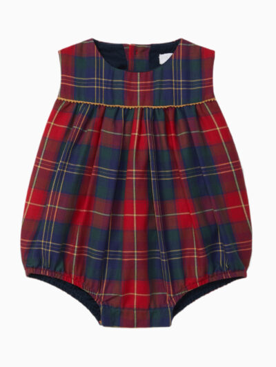 Barboteuse écossaise bébé – Rouge